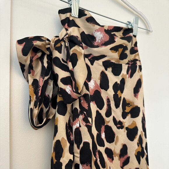 Never Fully Dressed Brown Leopard Jaspre Wrap Skirt - S - Picture 9 of 10